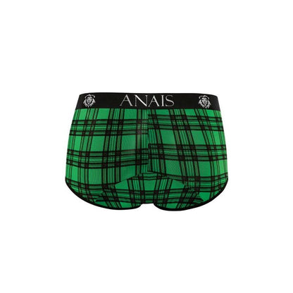 Anais Men Boxer &amp; Brief - Magic Brief M, Sexy Soft Lycra Plaid Pattern Green Black Underpants