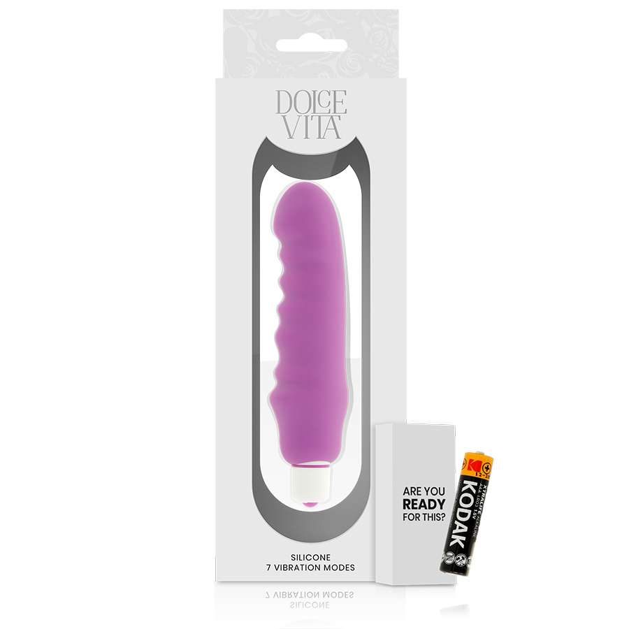 Dolce Vita - Genius Purple Silicone Vibrator, Hygienic Material, Soft Texture, Water Resistant