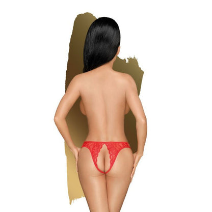 Penthouse Thong - Naughty Red Valentine Thong S/M With Delicate Lace