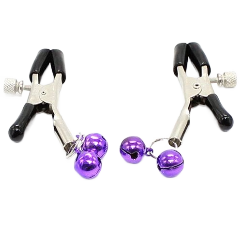 Ohmama Fetish - Nipple Clips With Jeweled Lilac Bells