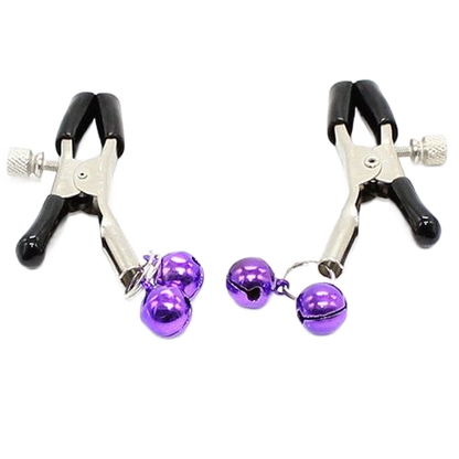 Ohmama Fetish - Nipple Clips With Jeweled Lilac Bells