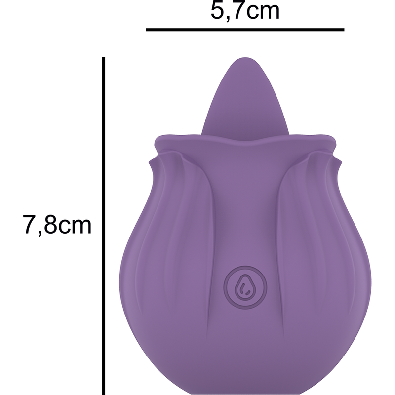 Intense Fun - Purple Cl Toris Stimulator With 10 Vibrations - Purple, Waterproof, Rechargeable