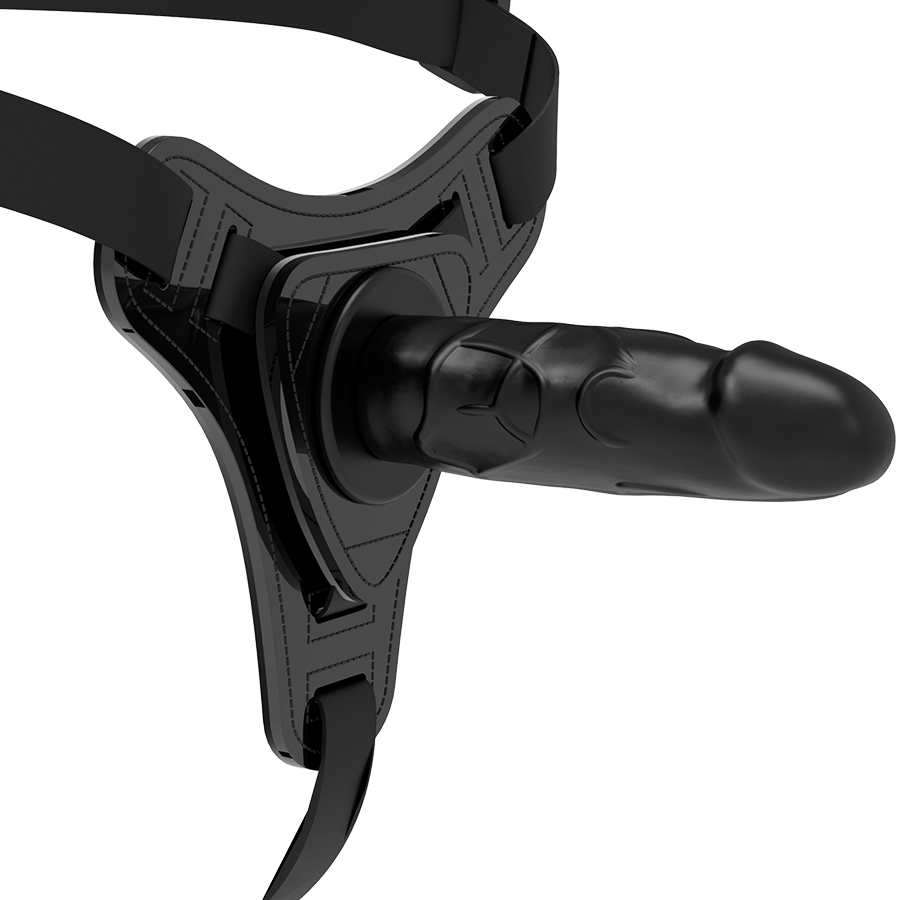 Fetish Submissive Harnașament- Realist Silicon Negru 15 Cm