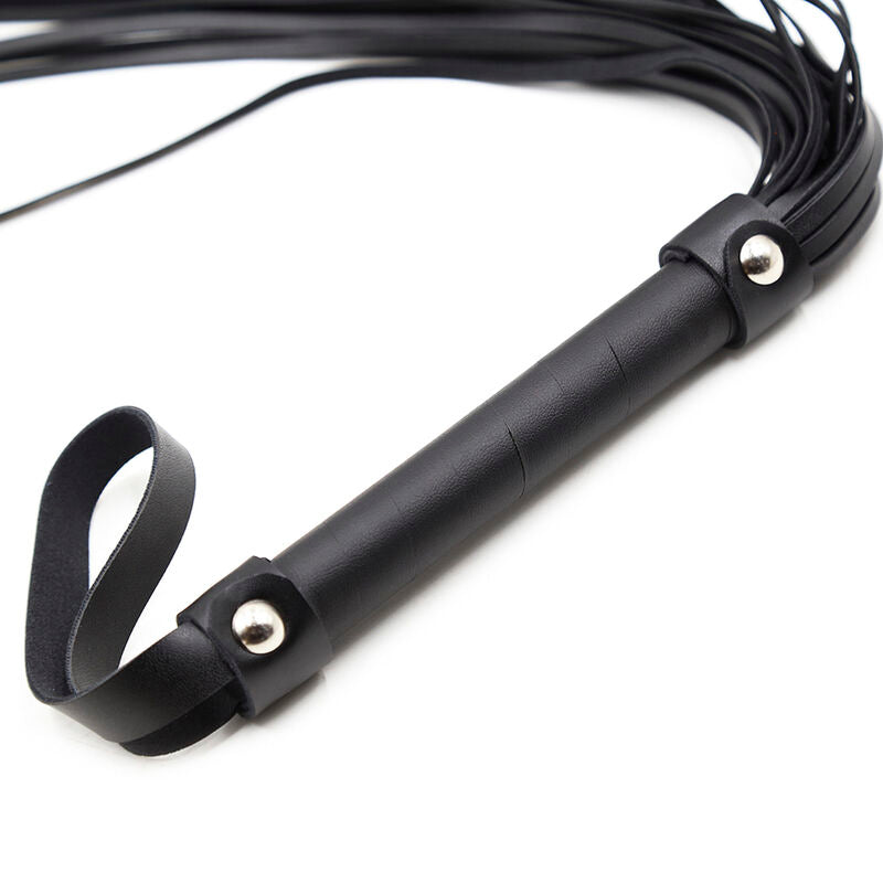 Ohmama Fetish - Silver Whip Bracelets, 60cm Length, PVC and Wood BDSM Accessory