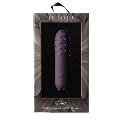 Je Joue - Duet Bullet Purple, Compact Vibrator with Multiple Surfaces, 5 Speeds and 7 Models, Waterproof, USB Rechargeable, Dimensions: 115mm x 28.5mm x 28.5mm