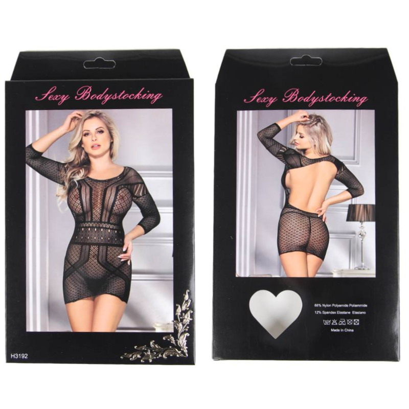 Queen Lingerie - Queen Lingerie Net-Dress Bodystocking SL