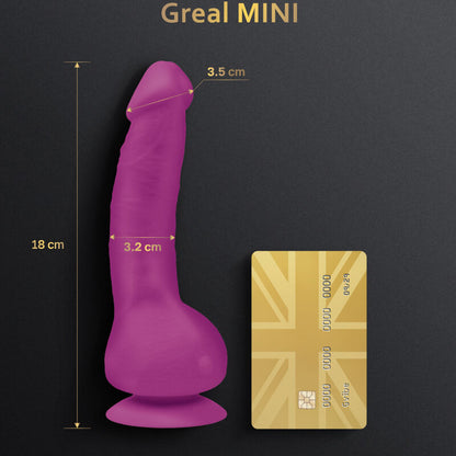 G-Vibe - Greal Mini Dildo Silicone Vibrator, Powerful Suction Cup, 6 Vibrations, Waterproof, Fuchsia, 8.66 x 1.46 in (22 x 3.7 cm)