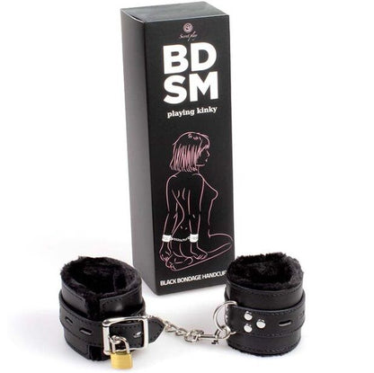 Secretplay 100% Fetish - Collection Of Black Bondage Bdsm Handcuffs 23/6 cm