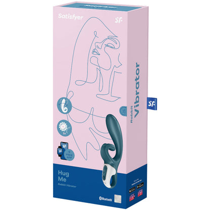 Satisfyer Connect- Îmbrățișează-Mă Rabbit Vibrator App Albastru