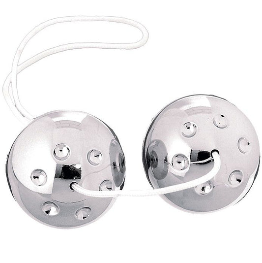 Seven Creations - Silver Vinyl Geisha Balls for Intense Pleasure in the Vagina or Anus