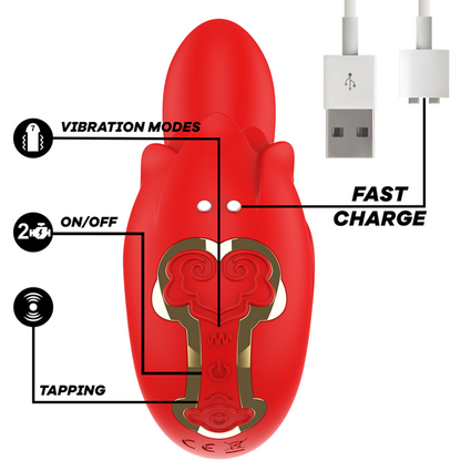 Mia- Selena Stimulator Vibrator + Tapping Roșu