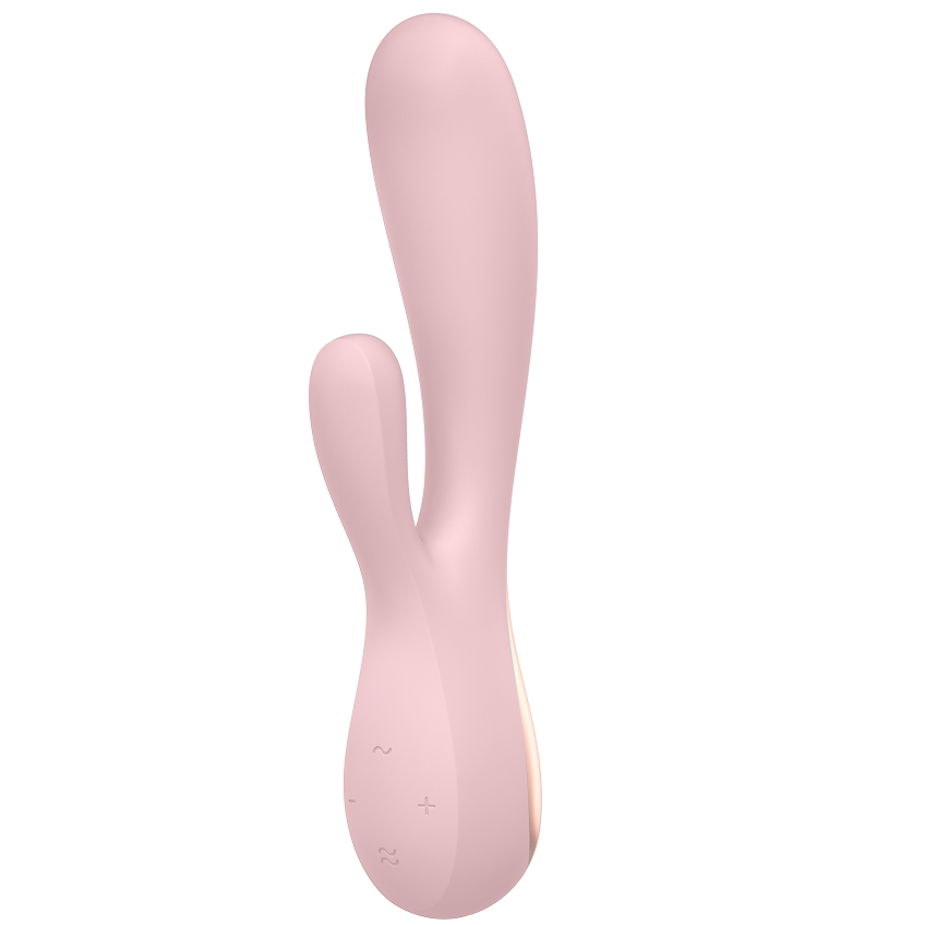 Satisfyer Connect - Pink Mono Flex Vibrator With App, Bluetooth, Water Resistant, Dimensions: 204x44x58.3mm