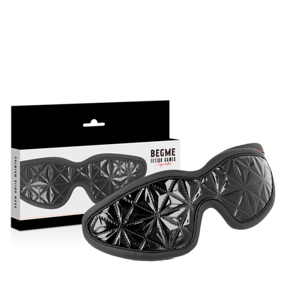 Begme Black Edition - Premium Black Orb Mask with Elastic Neoprene Strap - BDSM Game