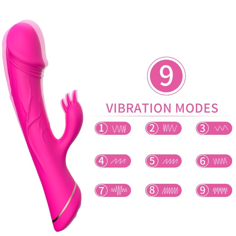 Armony Vibrators- Dildo Vibrator Iepure Silicon Fuchsia