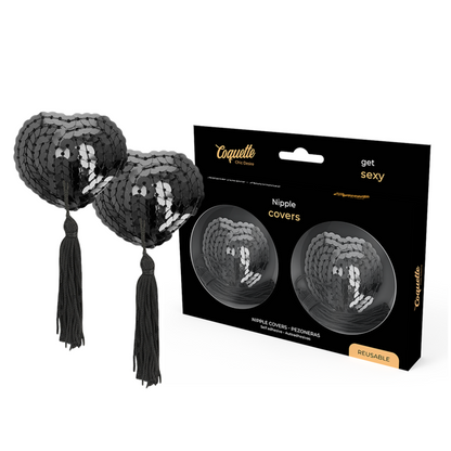 Coquette Accessories- Chic Desire Negru Paiete Negre Acoperă Sfârcurile