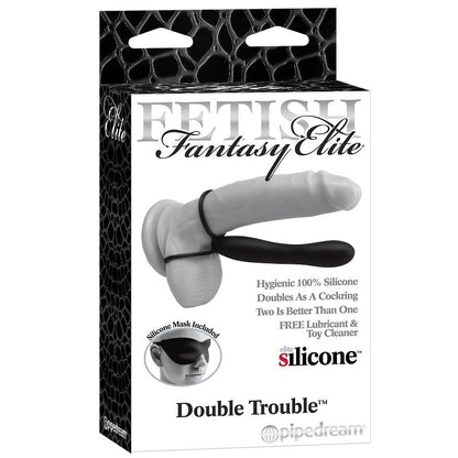 Fetish Fantasy Elite - Medical Grade Silicone Double Strapon Dildo, Penis &amp; Testicle Ring, Smooth &amp; Safe, Double Pleasure