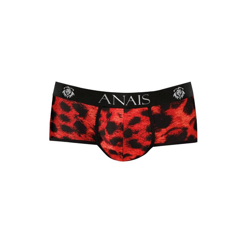 Anais Men - Red Savage L Briefs, Soft Microfiber Animal Print