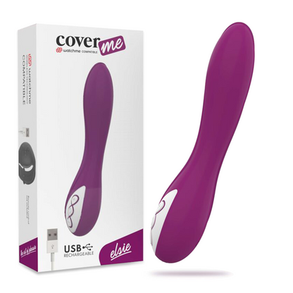 Coverme - Elsie Vibrator Compatible with Watchme Wireless Technology, Medical Silicone, 10 Vibration Modes, IPX6 Submersible, Dimensions: 189x40mm