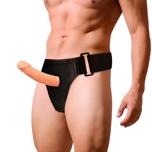 Harness Attraction - Harness Rnes Hueco Blake, 15.5 x 4 cm, Realistic Penis TPR, Neoprene and Vegan Leather