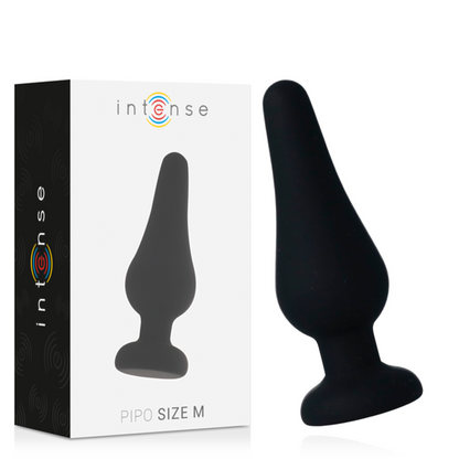 Intense Anal Toys-Dop Anal Intens Pipo M Silicon Negru Negru 11 Cm