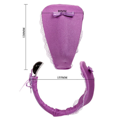 Baile Stimulating Purple Vibrating Thong, 10 Functions, Remote Control, Invisible Erotic Underwear