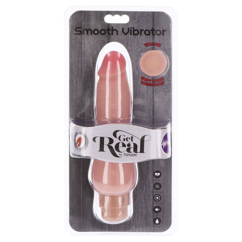 Get Real - Double Density Realistic Vibrator with Smooth Surface, Quality TPE/TPR, Natural Color