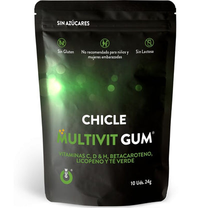 Wug Gum-  Multivit Vitamina C, H, D, Betacaroten, Licopen Și Ceai Verde 10 Unități