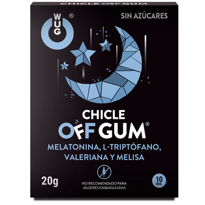 Wug Gum-  Off Valeriană, Triptofan, Balsam De Lămâie Și Melatonină 10 Unități